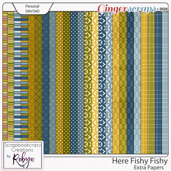 Here Fishy Fishy Extra Papers by Scrapbookcrazy Creations