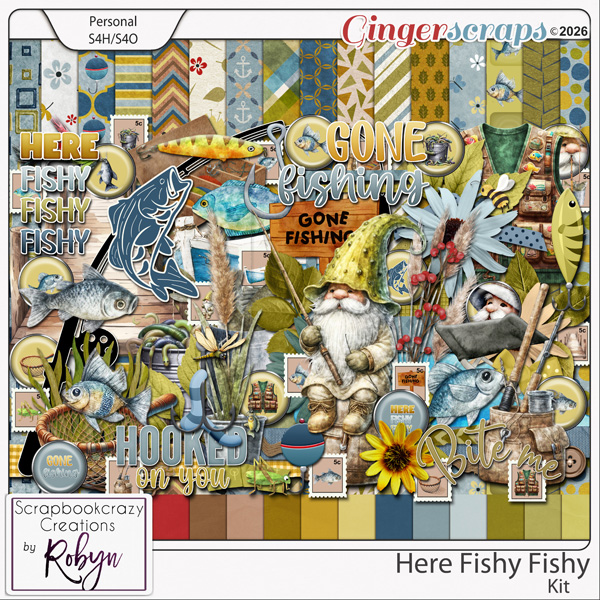 Here Fishy Fishy Kit by Scrapbookcrazy Creations