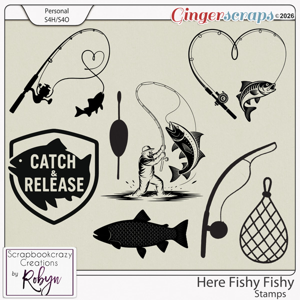 Here Fishy Fishy Stamps by Scrapbookcrazy Creations