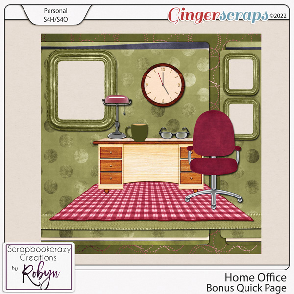 Home Office Bonus Quick Page by Scrapbookcrazy Creations