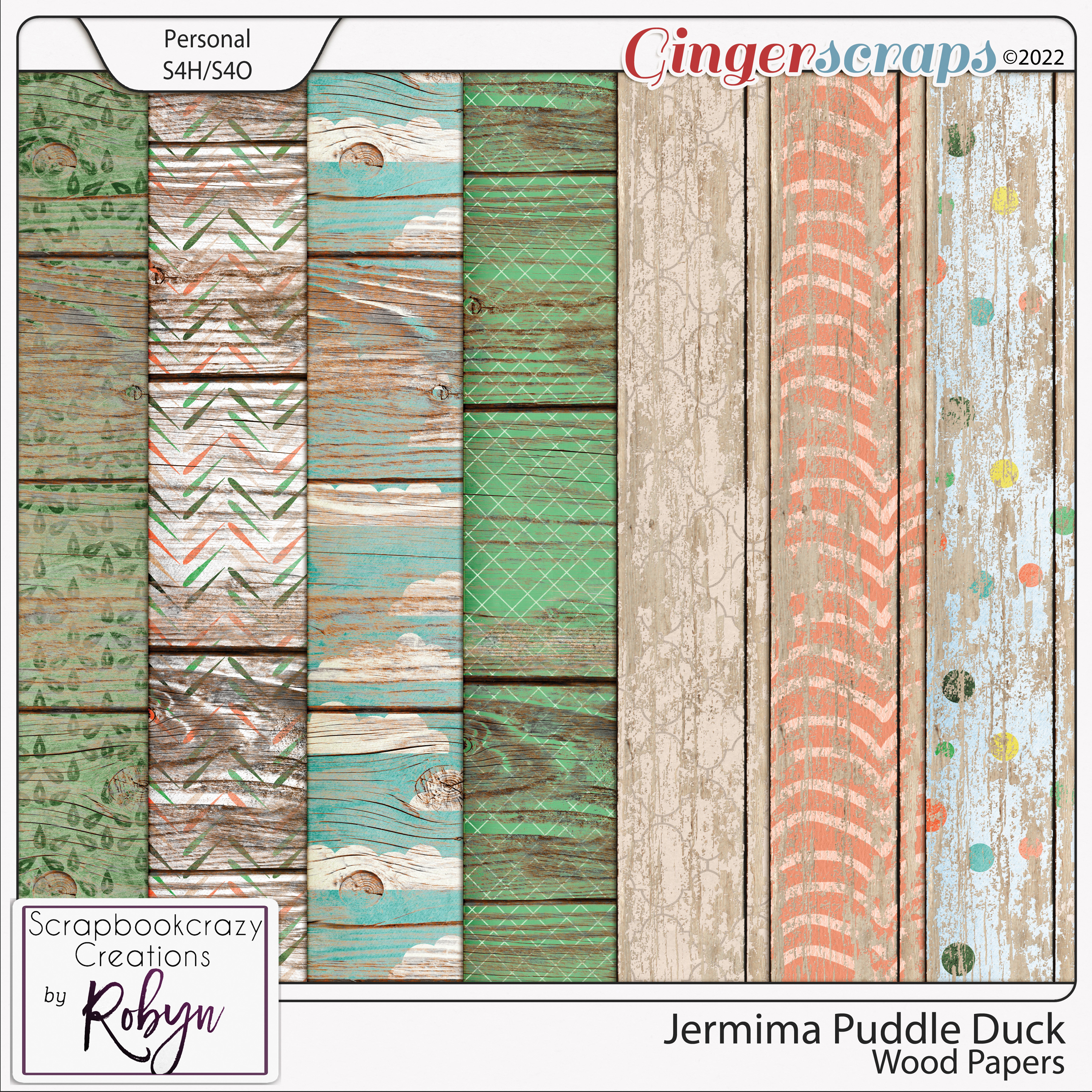 Jermima Puddle Duck Wood Papers by Scrapbookcrazy Creations