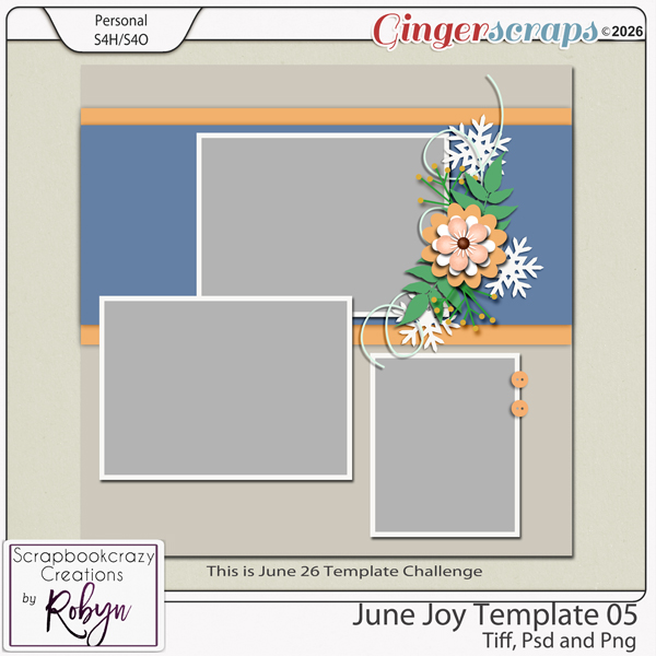 June Joy Template 05 by Scrapbookcrazy Creations