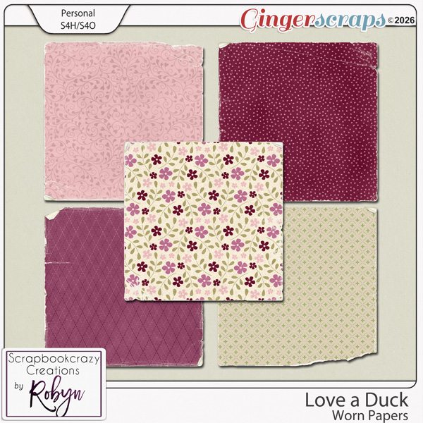 Love a Duck Worn Papers by Scrapbookcrazy Creations