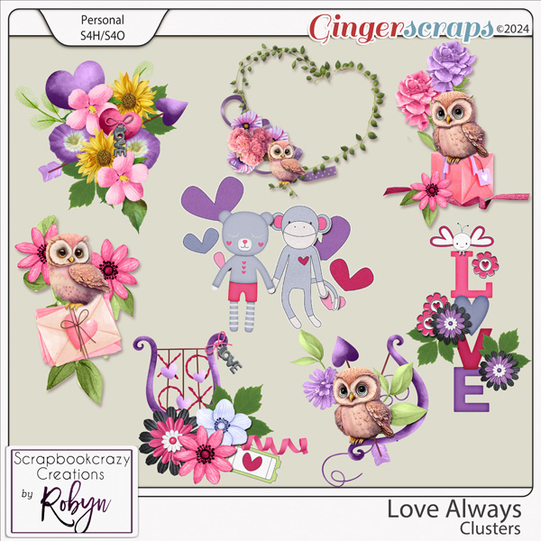 Love Always Clusters by Scrapbookcrazy Creations