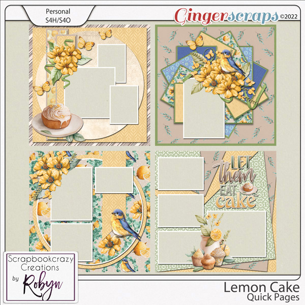 Lemon Cake Quick Pages by Scrapbookcrazy Creations