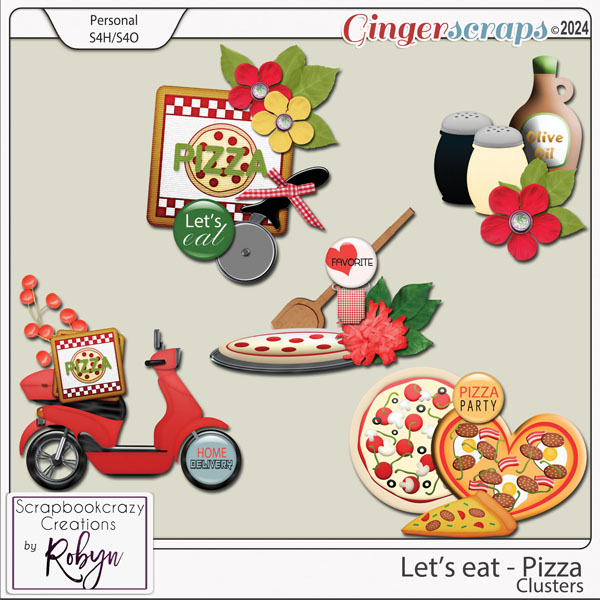 Let's Eat Pizza Clusters by Scrapbookcrazy Creations