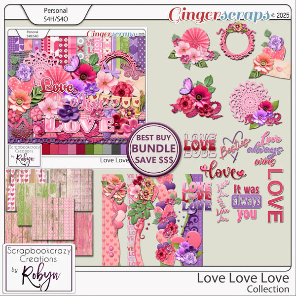 Love Love Love Collection by Scrapbookcrazy Creations