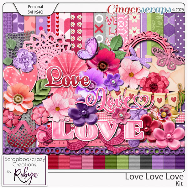 Love Love Love Kit by Scrapbookcrazy Creations