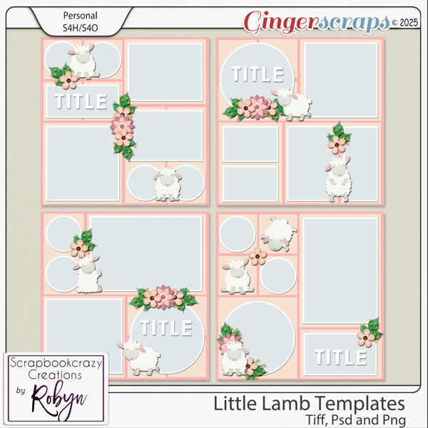 Little Lamb Templates 01-04 by Scrapbookcrazy Creations