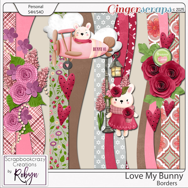 Love My Bunny Borders by Scrapbookcrazy Creations