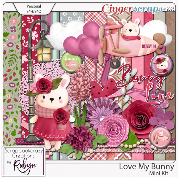 Love My Bunny Mini Kit by Scrapbookcrazy Creations