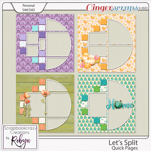 Let's split Quick Pages by Scrapbookcrazy Creations