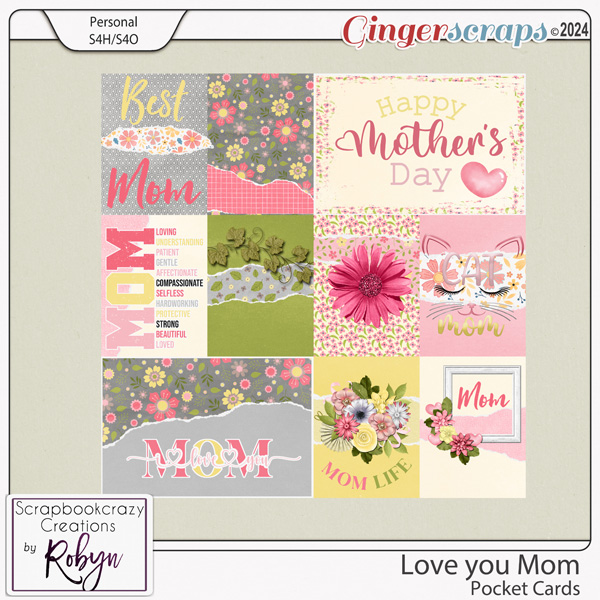 Love you Mom Pocket Cards by Scrapbookcrazy Creations