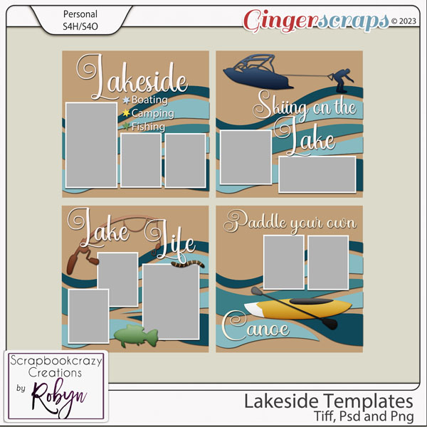 Lakeside Templates by Scrapbookcrazy Creations