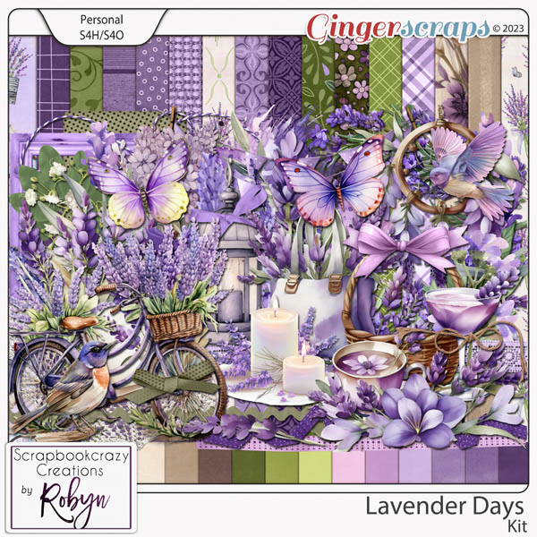 Lavender Days kit by Scrapbookcrazy Creations