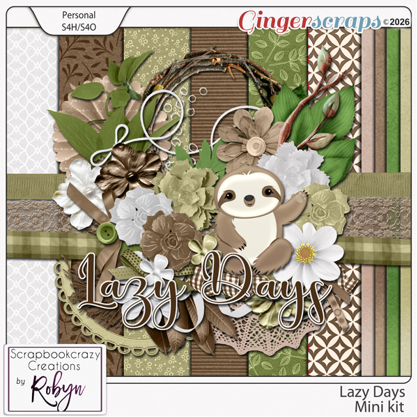 Lazy Days Mini Kit by Scrapbookcrazy Creations