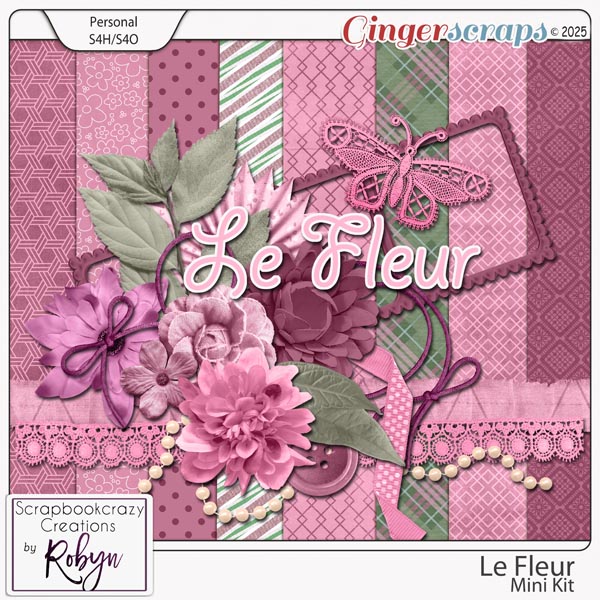 Le Fleur Mini Kit by Scrapbookcrazy Creations