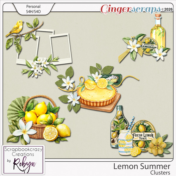 Lemon Summer Clusters by Scrapbookcrazy Creations