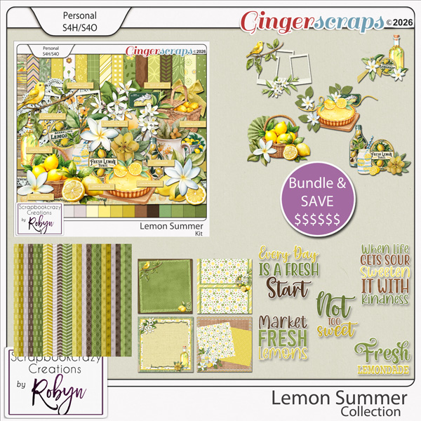 Lemon Summer Collection by Scrapbookcrazy Creations