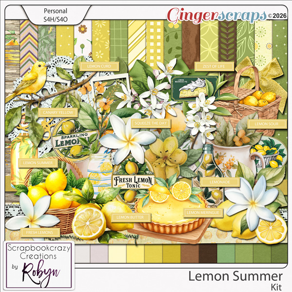 Lemon Summer Kit by Scrapbookcrazy Creations