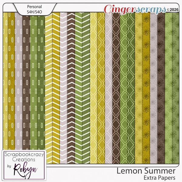 Lemon Summer Extra Papers by Scrapbookcrazy Creations
