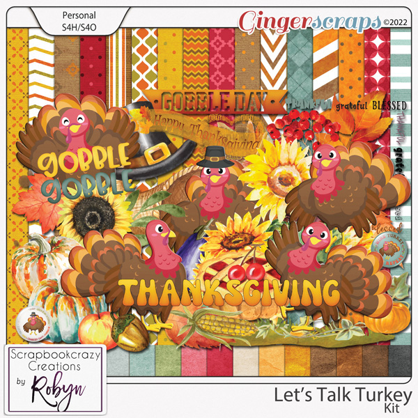 Lets Talk Turkey Kit by Scrapbookcrazy Creations