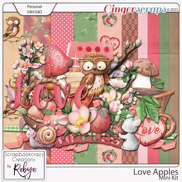 Love Apples Mini Kit by Scrapbookcrazy Creations