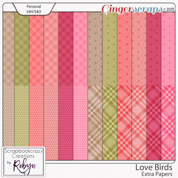 Love Birds Extra Papers by Scrapbookcrazy Creations