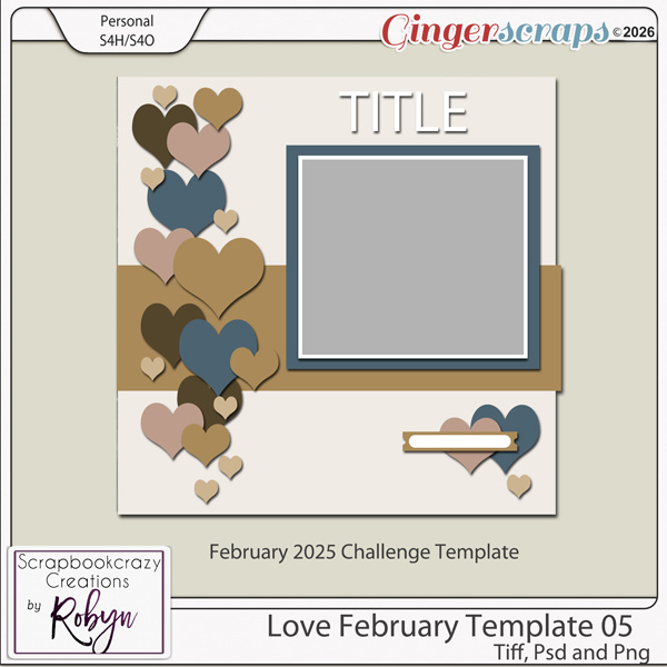 Love February Template 05 by Scrapbookcrazy Creations