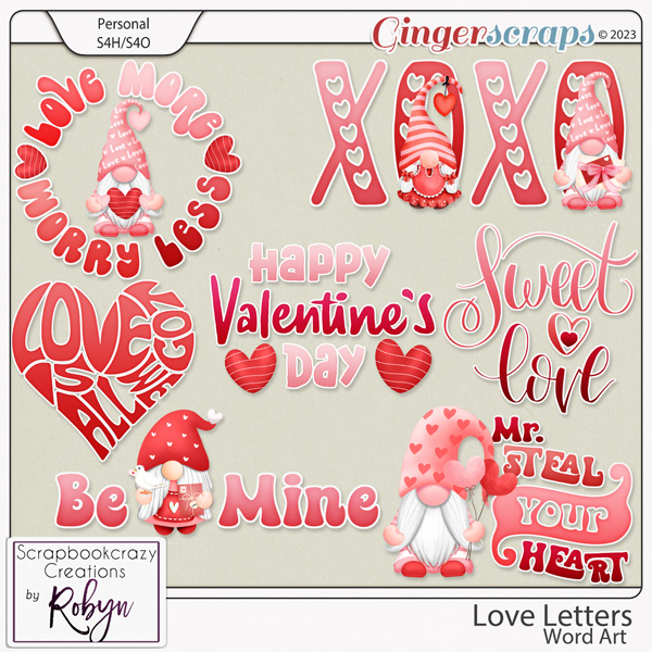 Love Letters Word Art by Scrapbookcrazy Creations