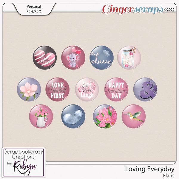 Loving Everyday Flairs by Scrapbookcrazy Creations
