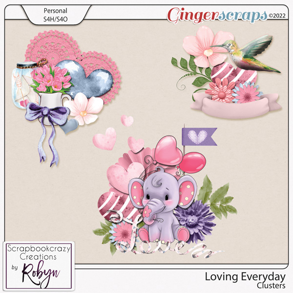 Loving Everyday Clusters by Scrapbookcrazy Creations