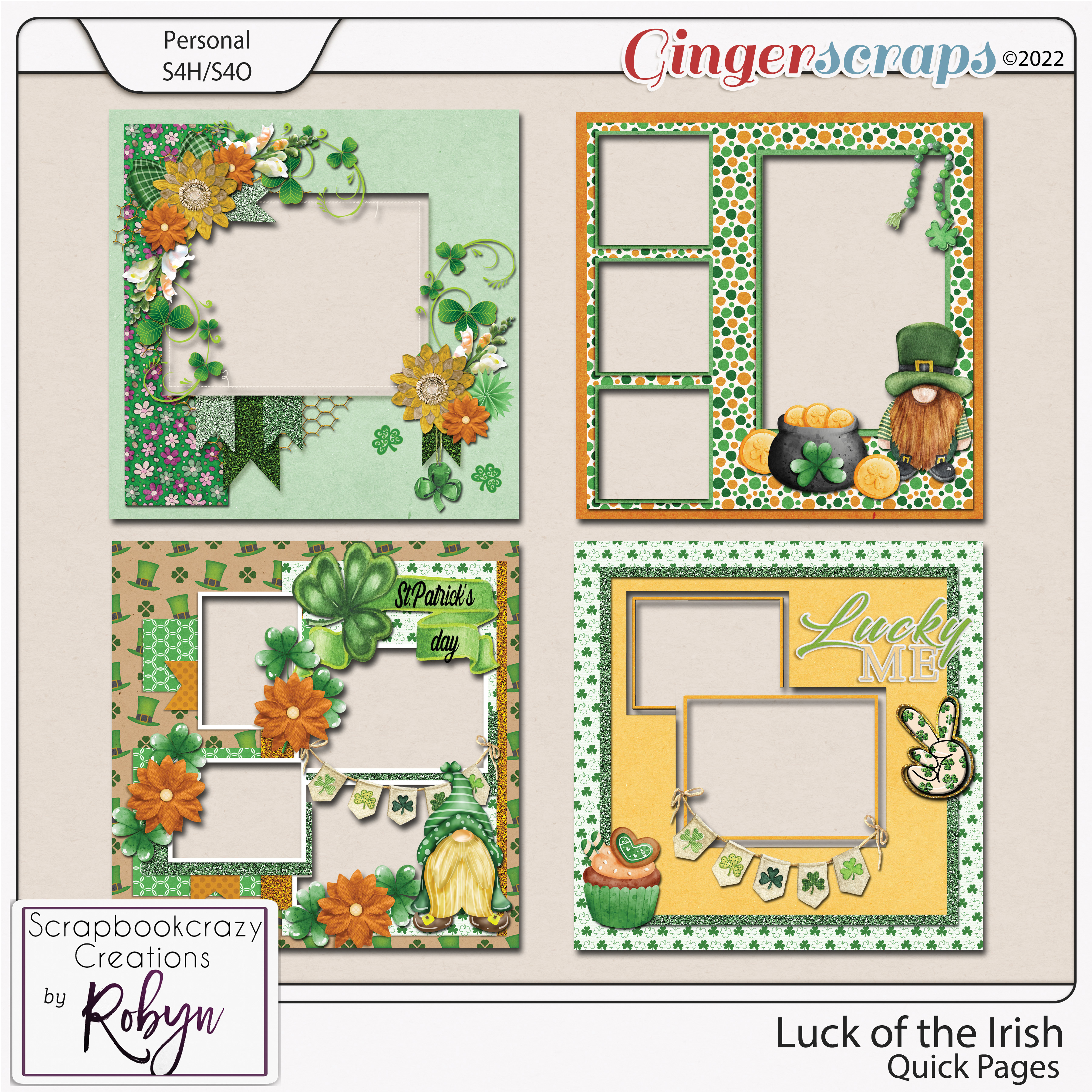 Luck of the Irish Quick Pages by Scrapbookcrazy Creations