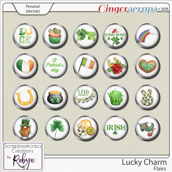 Lucky Charm Flairs by Scrapbookcrazy Creations