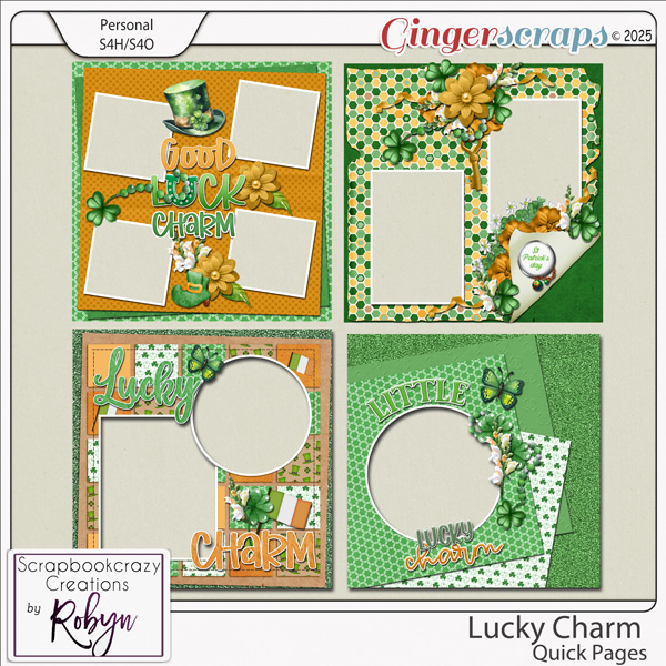 Lucky Charm Quick Pages by Scrapbookcrazy Creations