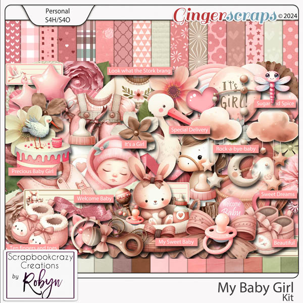 My Baby Girl Kit by Scrapbookcrazy Creations
