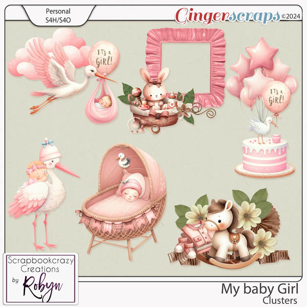 my Baby Girl Clusters by Sxrapbookcrazy Creations