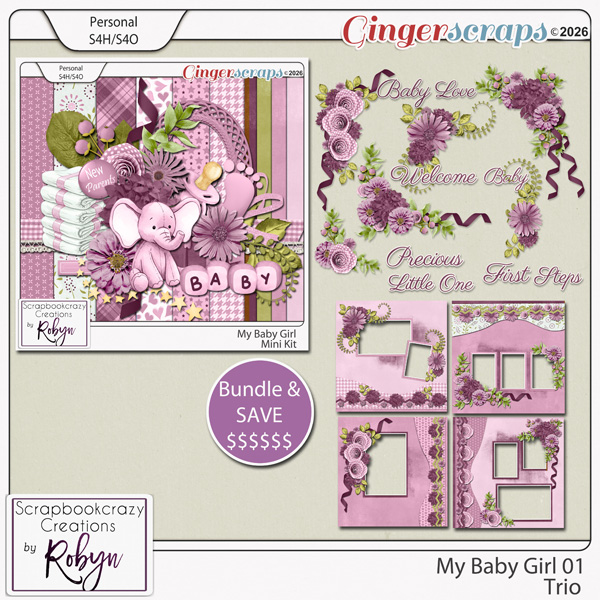 My Baby Girl 01 Trio by Scrapbookcrazy Creations