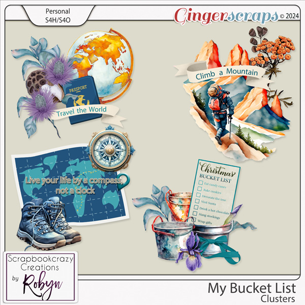My Bucket List Clusters by Scrapbookcrazy Creations