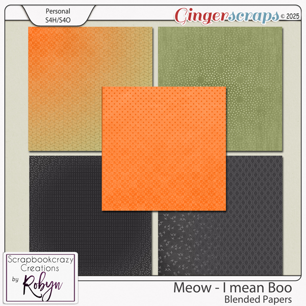 Meow - I mean Boo Blended Papers by Scrapbookcrazy Creations