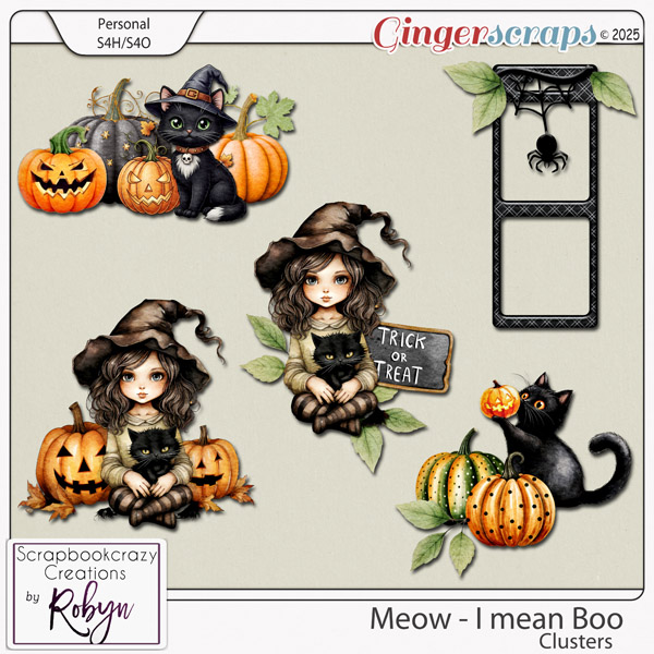 Meow - I mean Boo Clusters by Scrapbookcrazy Creations