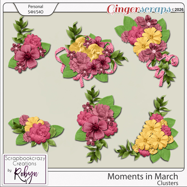Moments in March Clusters by Scrapbookcrazy Creations