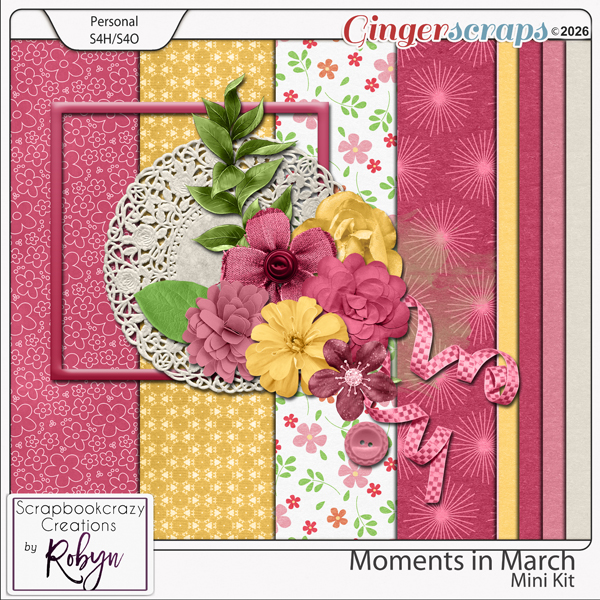 Moments in March Mini Kit by Scrapbookcrazy Creations