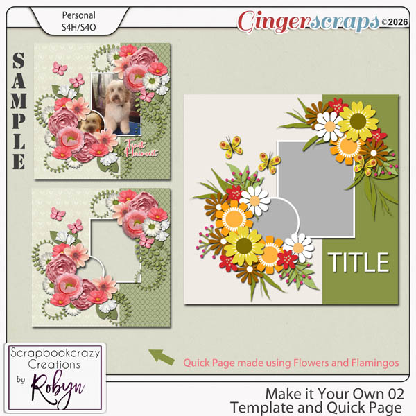 Make it your own 02 Template and Quick Page by Scrapbookcrazy Creations