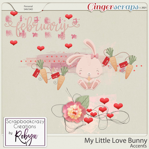 My Little Love Bunny Accents by Scrapbookcrazy Creations