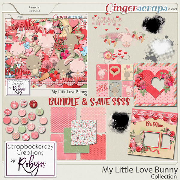 My Little Love Bunny Collection by Scrapbookcrazy Creations