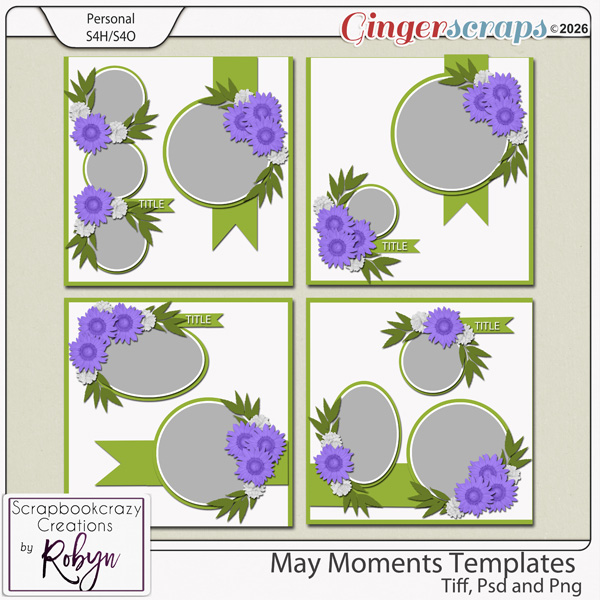 May Moments Template 01-04 by Scrapbookcrazy Creations