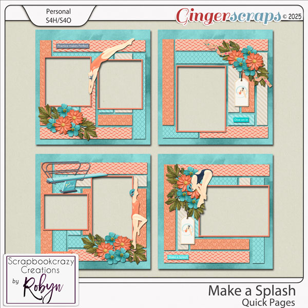 Make a Splash Quick Pages by Scrapbookcrazy Creations