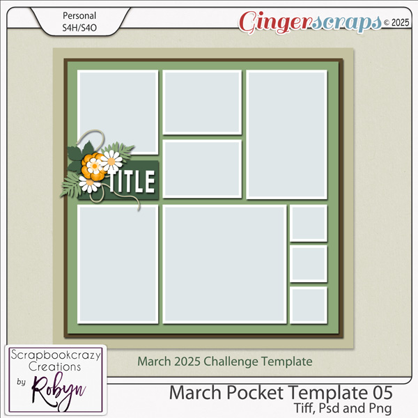 March Pocket Template 05 by Scrapbookcrazy Creations