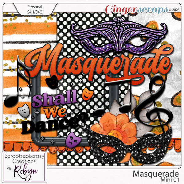 Masquerade Mini Kit by Scrapbookcrazy Creations